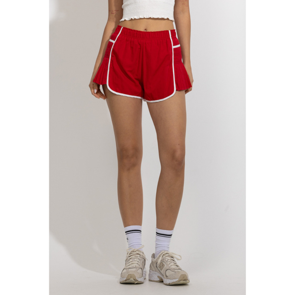 Yogalicious L Shorts Radiant Courtside Chic 2-in-1  hibiscus red